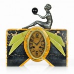 vintage 1920s french sculpture mantal clock