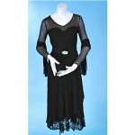 vintage 1930s chiffon lace french evening dress