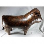 vintage 1950s abercrombie fitch bull ottoman