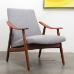 vintage 1950s danish modern teak lounge chair