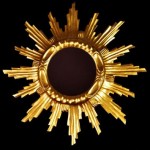 vintage 1950s french sunburst wall mirror