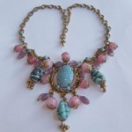 vintage 1950s glass bead necklace