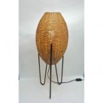 vintage 1950s paul mayen rattan lamp