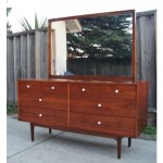 vintage 1958 kipp stewart for drexel walnut dresser with mirror