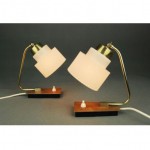 vintage 1960s brass bedside lamps