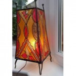 vintage 1960s hand painted wrought iron table lamp