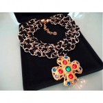 vintage 1980s givenchy maltese cross necklace