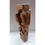 vintage 1986 brian willsher wood sculpture