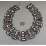 vintage amethyst turquoise collar necklace