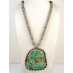 vintage billy slim large sterling royston turquoise necklace