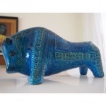 vintage bitossi pottery bull