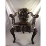 vintage carved wood parlor chair