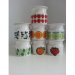 vintage collection arabia finland jam jars