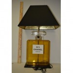 vintage custom chanel no 5 bottle lamp