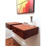 vintage danish modern teak floating tables