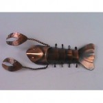 vintage early rebajes copper articulated lobster pin