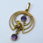 vintage edwardian amethyst pendant