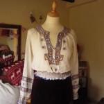 vintage embroidered peasant blouse