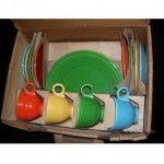 vintage fiestaware never used complete dinner set