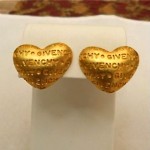 vintage givenchy heart earrings