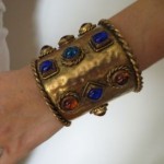 vintage isabel canovas gripoix cuff bracelet