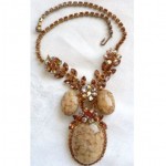 vintage juliana book piece necklace