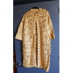 vintage metallic crochet coat