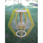 vintage mid-century acrylic wire hanging light