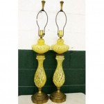 vintage mid-century italian murano glass lamps