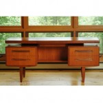 vintage mid-century kofod larsen teak desk