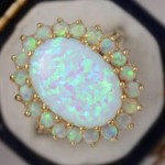 vintage opal cluster ring