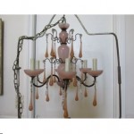 vintage opaline crystal chandelier