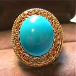 vintage persian turquoise ring