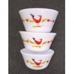 vintage set federal ovenware bowls