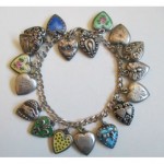 vintage sterling hearts charm bracelet