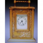 vintage tiffanty studios pine needle carriage clock