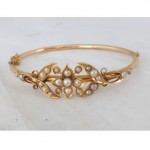 vintage victorian art nouveau seed pearl bracelet