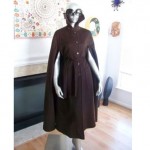 vintage wool belted cape