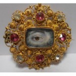 antique 1796 georgian lovers eye brooch