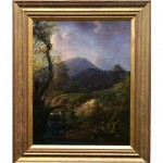 antique 1800s julien-joseph ducorron oil painting