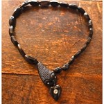 antique 1860s whitby serpent heart necklace