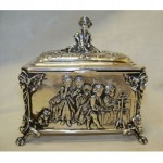 antique 1898 sterling tea caddy