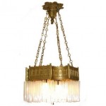 antique 1910s glass prism chandelier