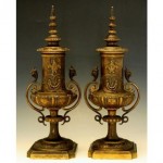 antique 19th century french urn garnitures