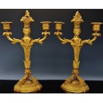 antique 19th century gilt bronze candelabra