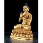 antique chinese estategilt bronze buddha