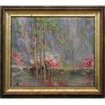 antique early 20th century may paine impressionist oil painting