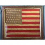 antique framed 46 star flag