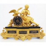 antique french gilt mantel clock