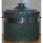 antique shagreen tea caddy